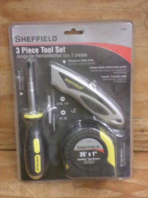 lot 63 image: New Sheffield 3-Piece Tool Set ...