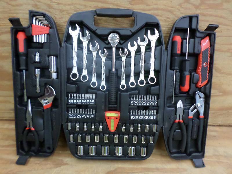 lot 93 image: Unused 95-Piece Tool Set With Case ...