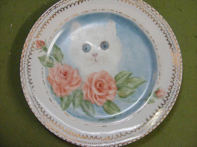 Alma Marler - Plate with Kitten On It