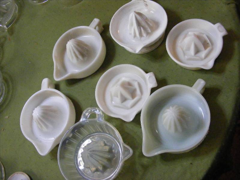 Milk Glass Juicers