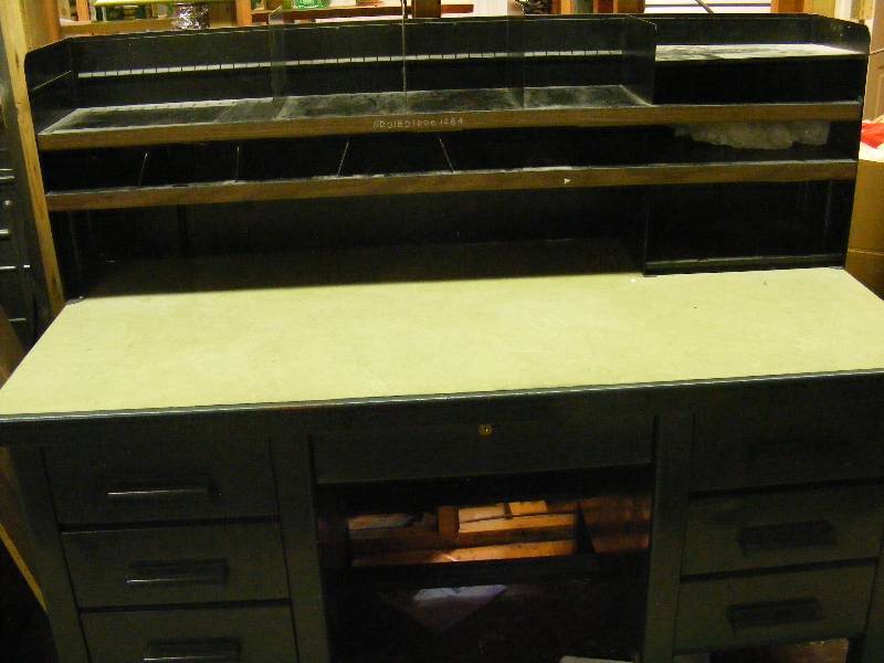 Metal Desk with Attached Organizer