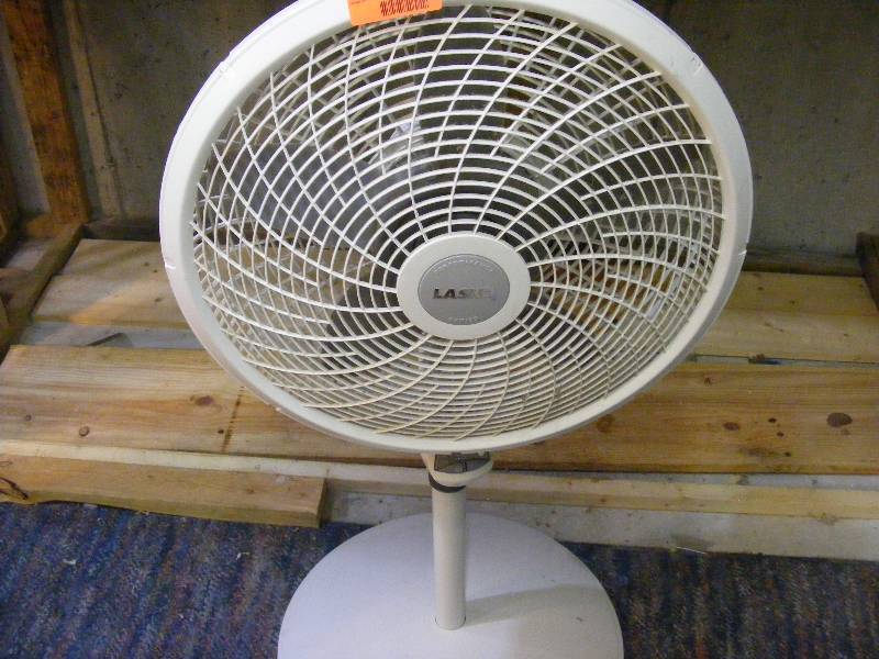 White Standing Fan