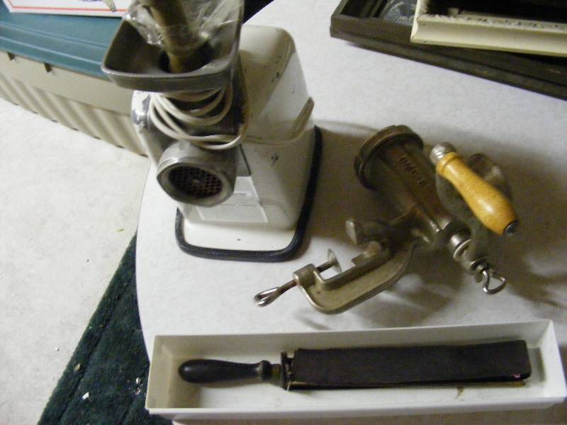 Vintage Electric ChopperGrinder, Meat Grinder, Vintage Razor Strop