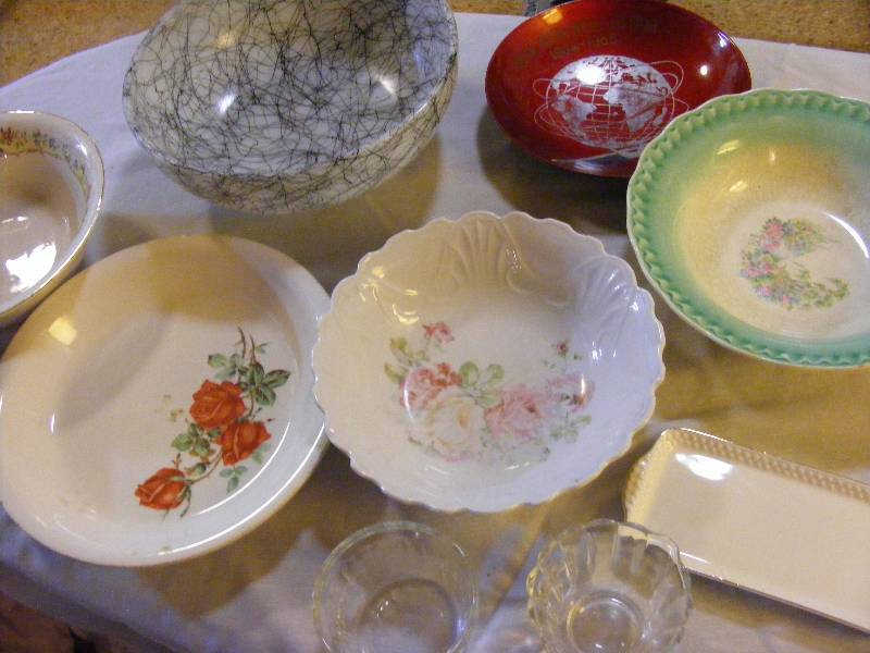 Assortment of Serving Bowls, Butter Dish