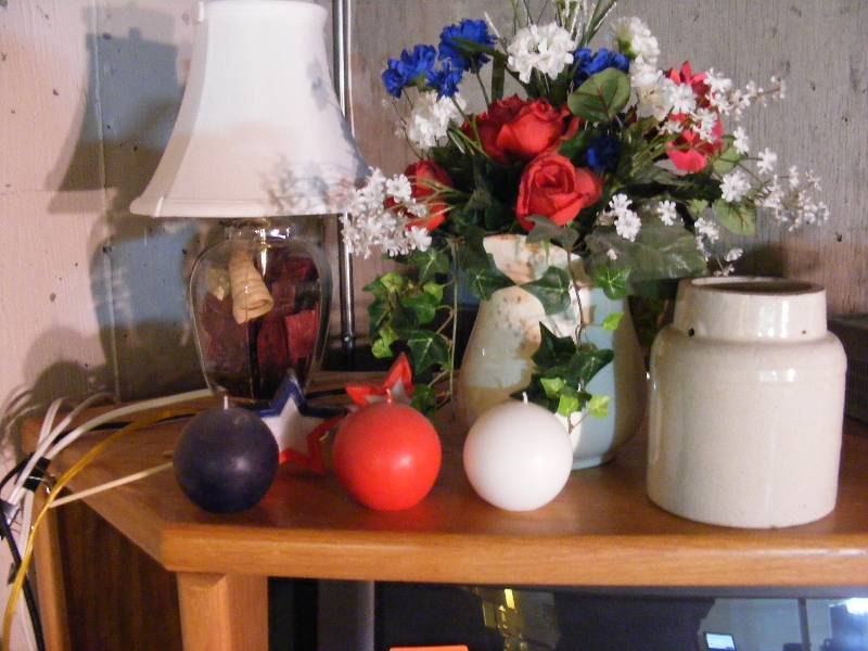Lamp, Pitcher with Flowers, Crock Planter