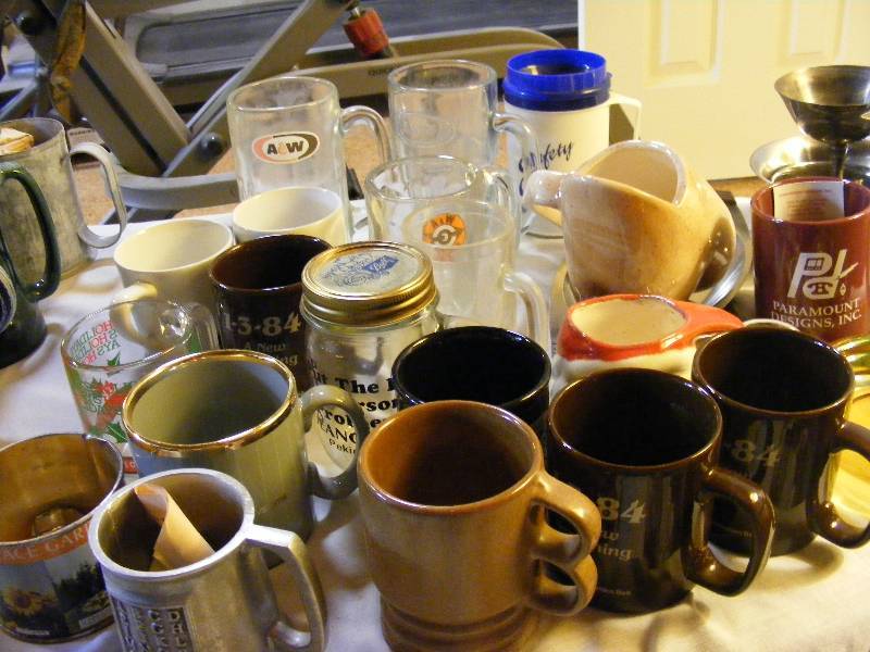 Assortment of Mugs including A & W