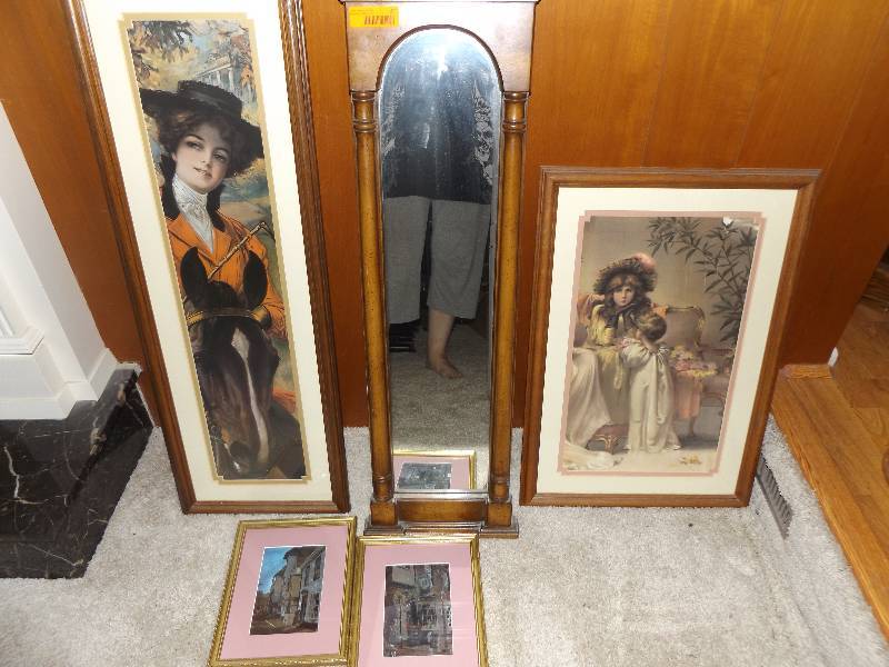 Tall thin mirror, 4 pictures.