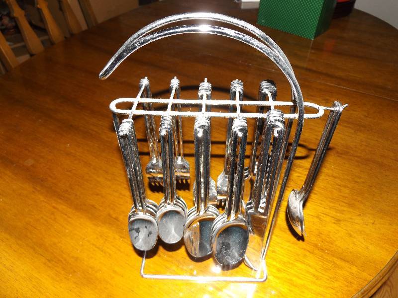 Towle Indonesia hanging silverware rack. | Brey-Marler Estate Auction ...