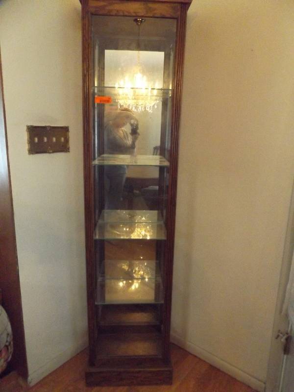 lighted tall curio