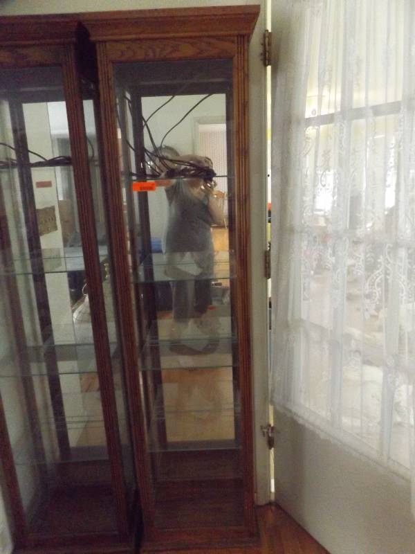 lighted tall curio