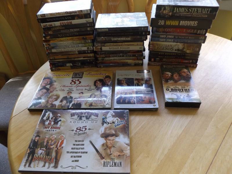 37 DVDs, 1 VHS