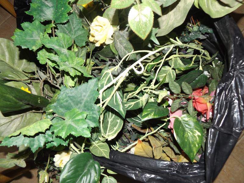 Bag full of swags and vines.