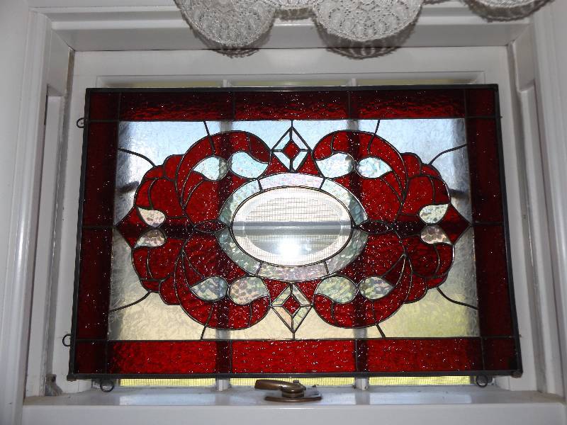 Stained glass decorative pane.