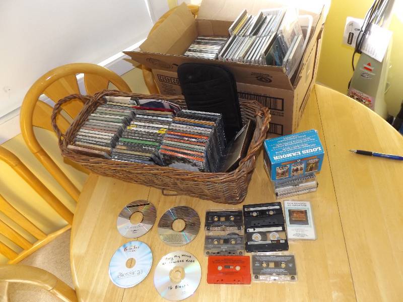 CDs and cassette tapes