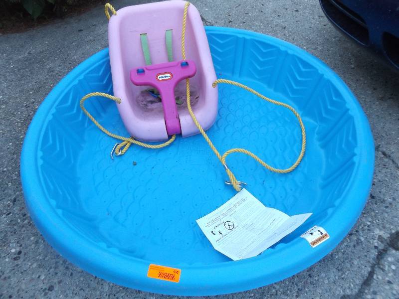 Kids pool and swing