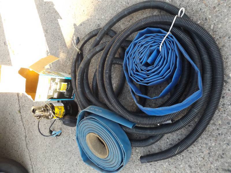 Super MKII sump pump with hoses