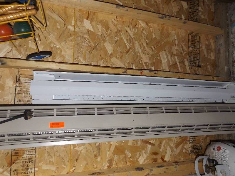 2 electric baseboard heaters (1 direct wire, 1 plug in type)
