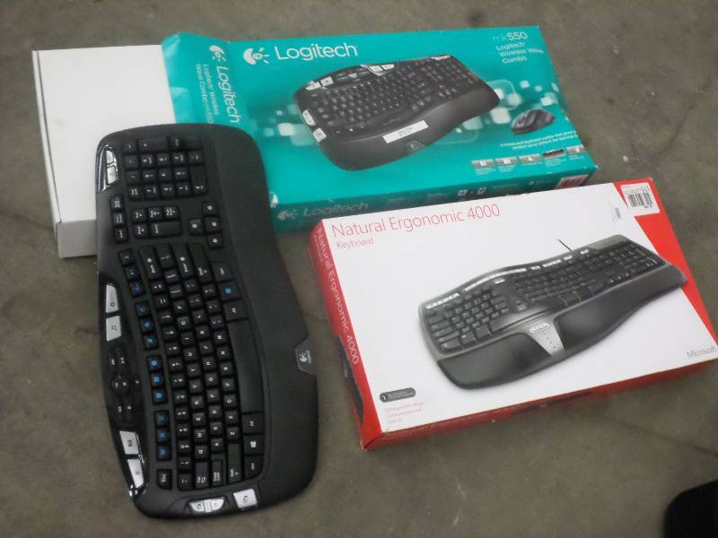 lot 16 image: (3) Like New Ergonomic Computer Key...