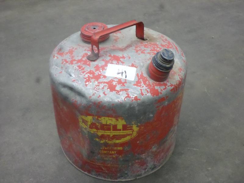 lot 41 image: 5-Gallon Steel Gasoline Can ...