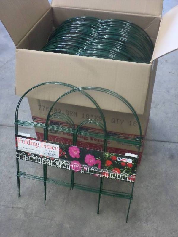 lot 100 image: Box Of (16) New 18x8ft Green Foldi...
