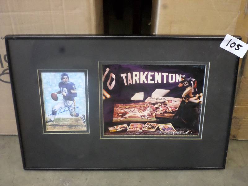lot 105 image: MN Vikings Tarkenton Autographed ...