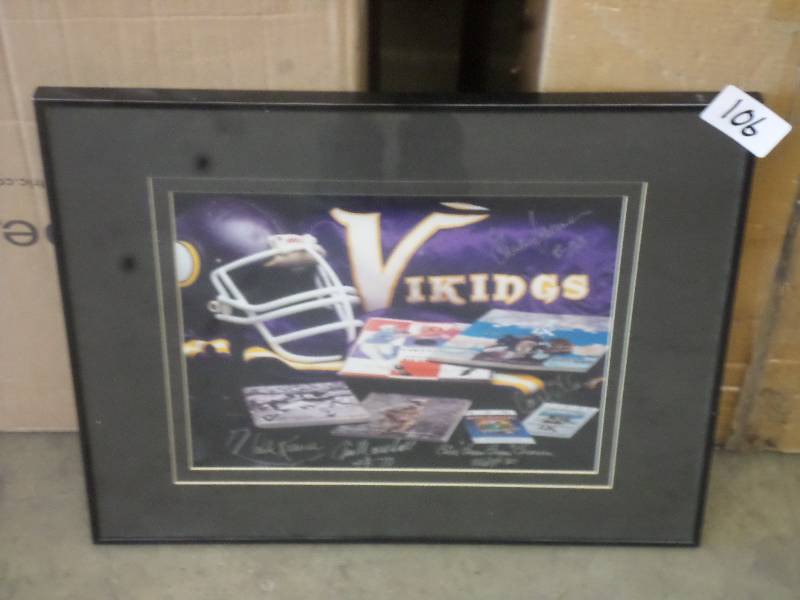 lot 106 image: MN Vikings Autographed Piece, (5) A...