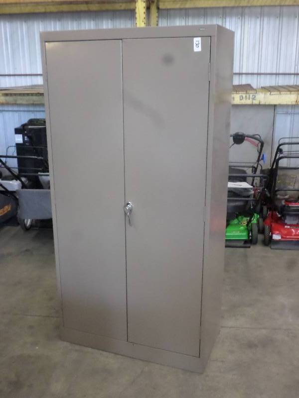 lot 130 image: 2-Door Tennsco Steel Cabinet, Locks...