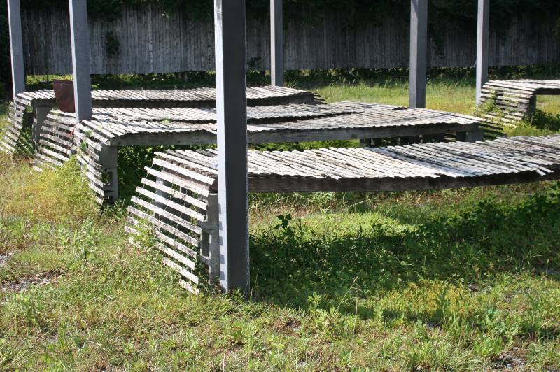 Concrete Blocks and wood pallets
