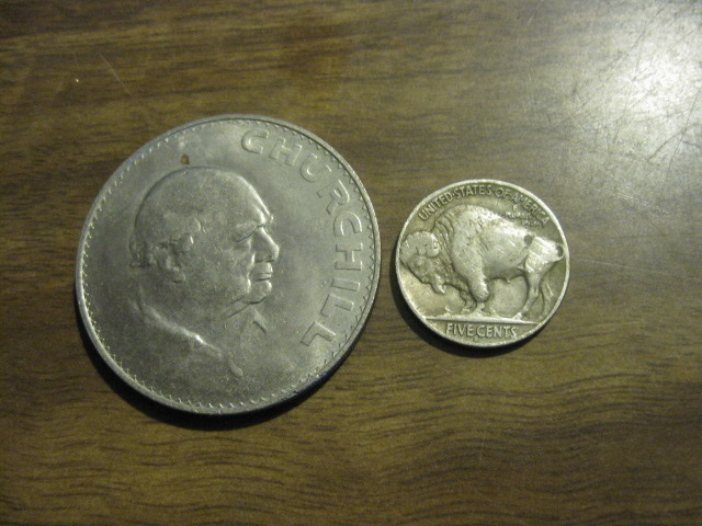 1965 Great Britain Winston Churchill Coin Size of Morgan Dollar