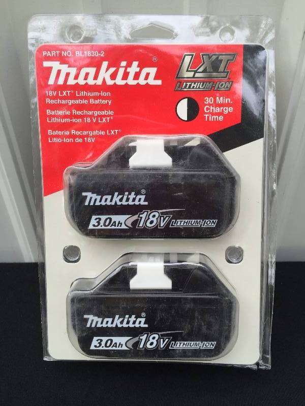 lot 7 image: 2-Pack Makita - 18 Volt 3.0AH Batteries