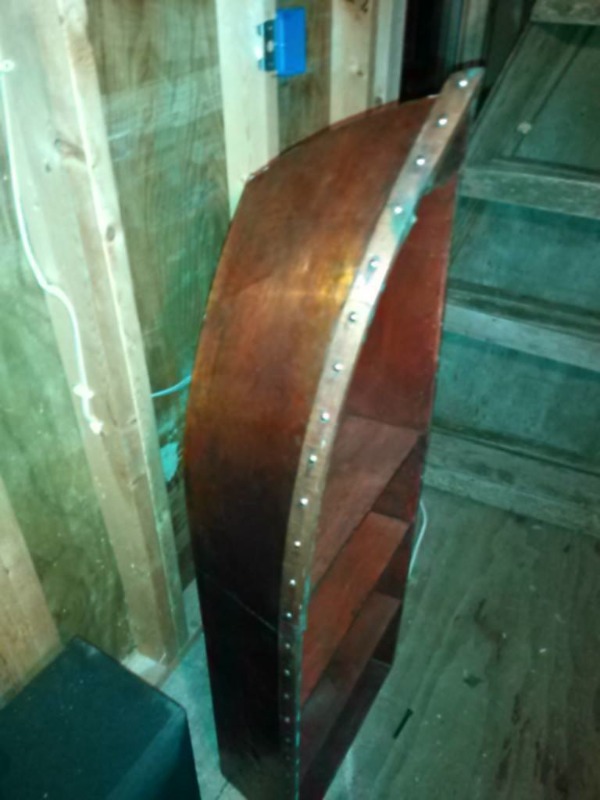 BEAUTIFUL LARGE BOAT SHELF COPPER WRAPPED-AWESOME PIECE-NO RESERVE