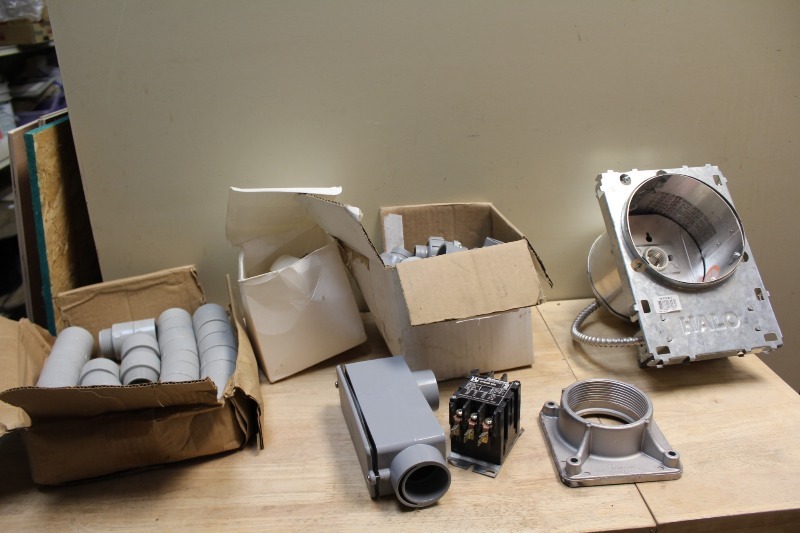 Pot  Light and Assorted Electrical Components
