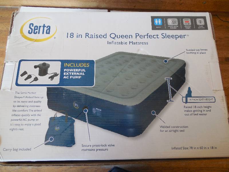 lot 9 image: Serta 18 Queen Airbed Perfect Sleeper