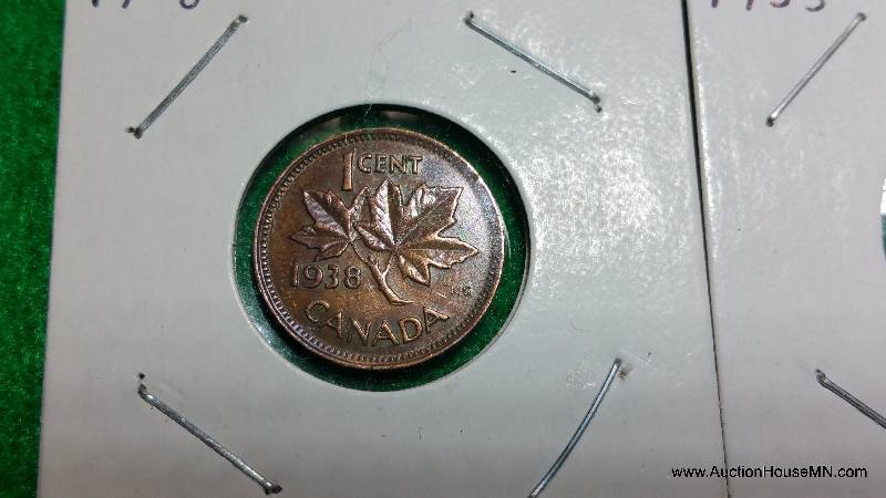 Lot of (5) Canadian Small Cents - Higher Grade