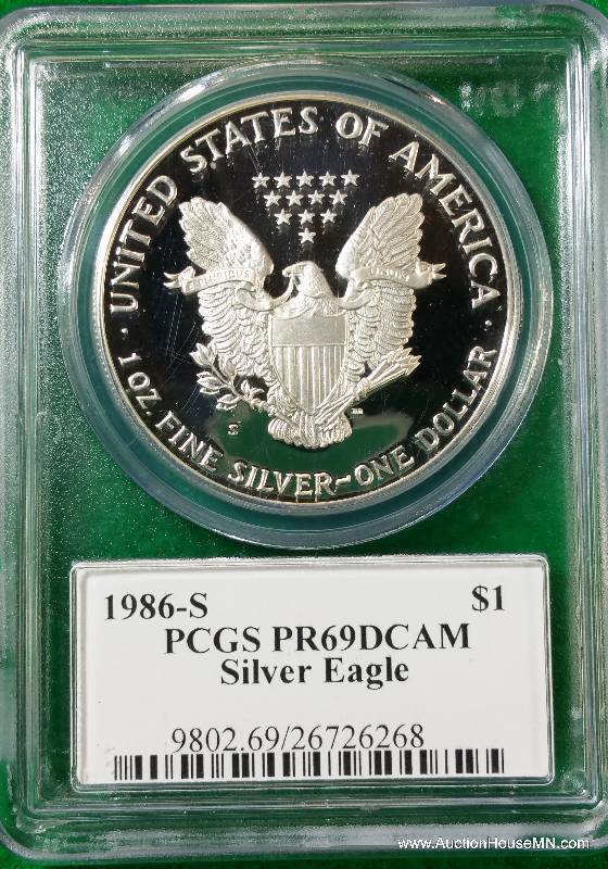 1986 S PR69 DCAM Mercanti Signed PCGS