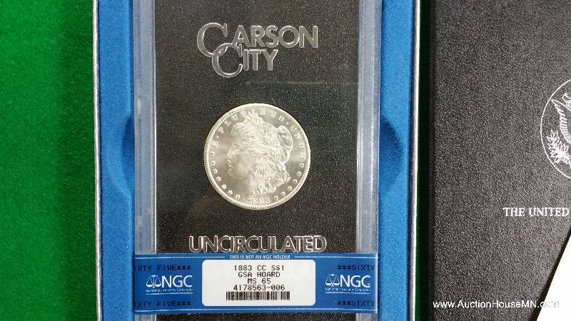 1883 CC Morgan Silver Dollar GSA Hoard MS65 NGC