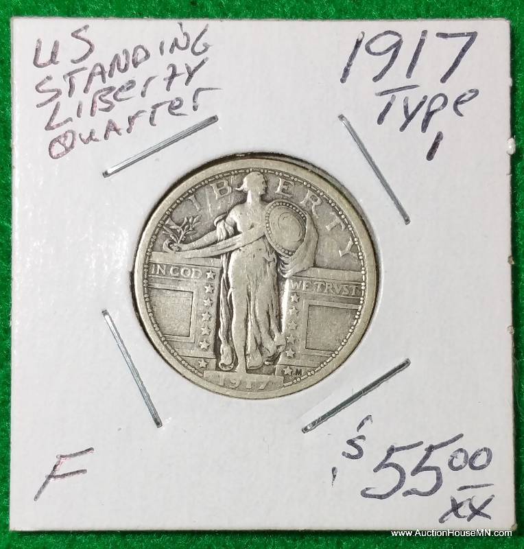 Download 1917 Standing Liberty Quarter - Type 1 Bare Breast | August Rare Coin Auction | K-BID