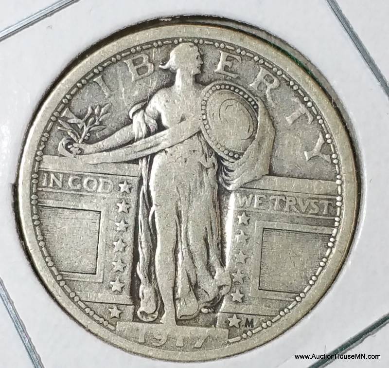 Download 1917 Standing Liberty Quarter - Type 1 Bare Breast | August Rare Coin Auction | K-BID