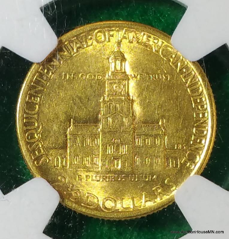 1926 Sesquicentennial $2.5 Gold AU55 NGC