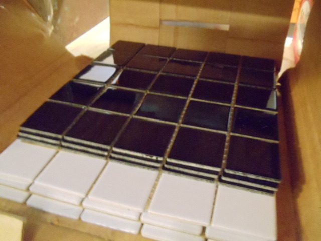 Sheets of White & Black Tile