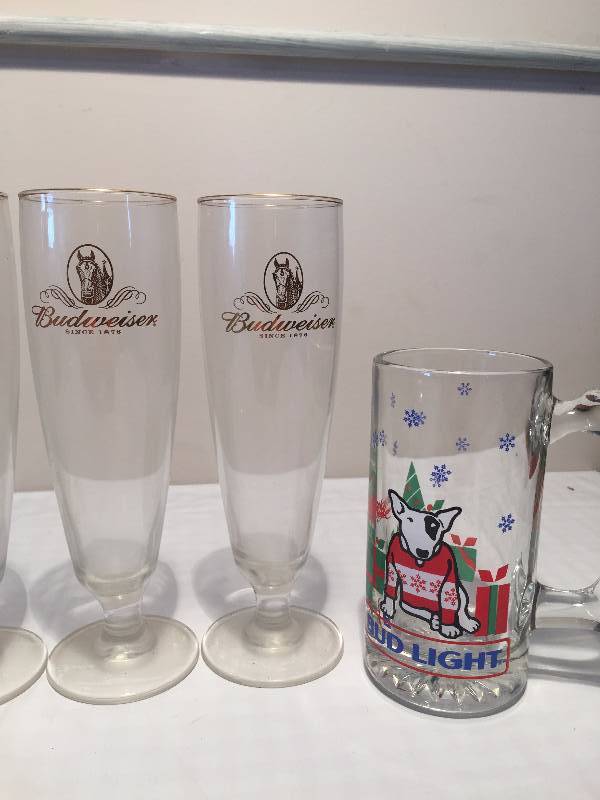 BUDWEISER MUGS AND GLASS
