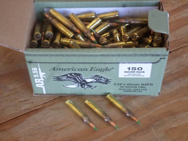 lot 12 image: Near Full Box Of American Eagle 5.5...