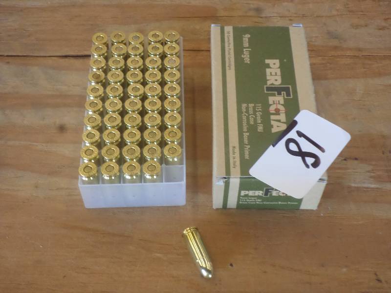 lot 18 image: (50) Rounds Perfects 9mm Luger 115G...