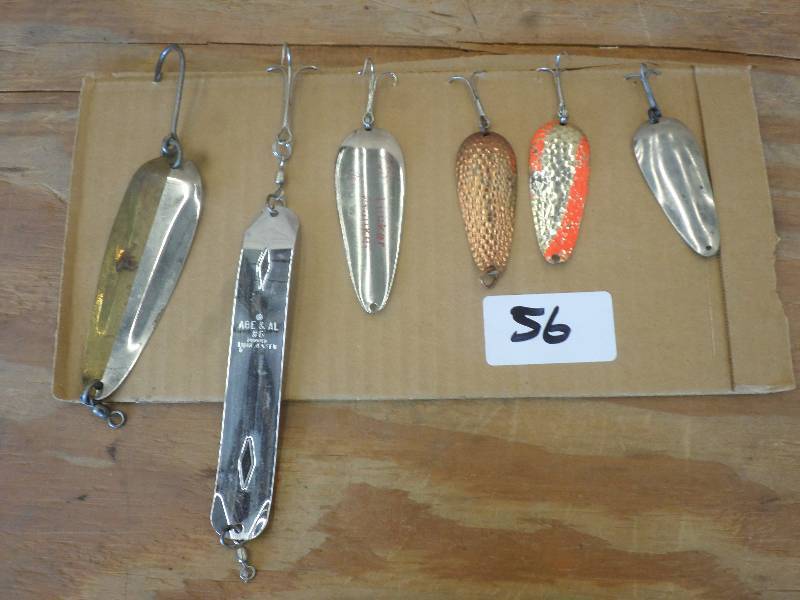 lot 56 image: (6) Assorted Spoon Lures ...