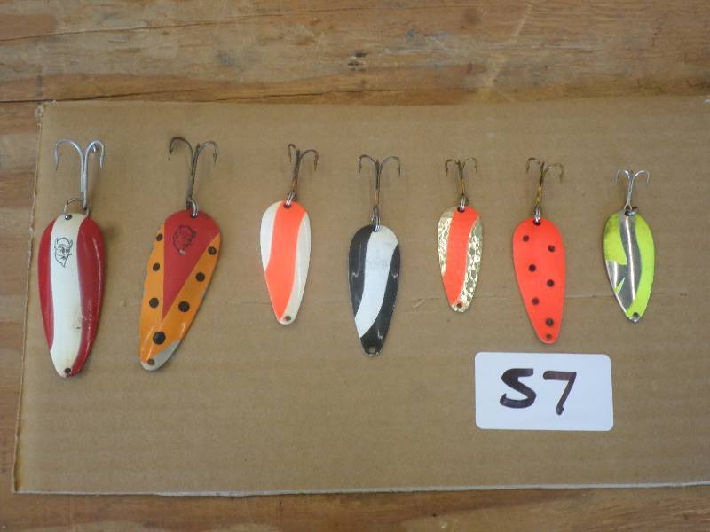 lot 57 image: (7) Assorted Spoon Lures ...