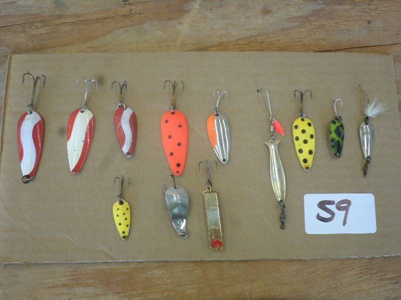 lot 59 image: (12) Assorted Spoon Lures ...