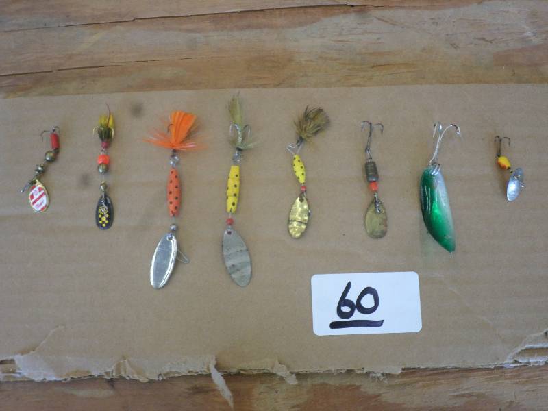 lot 60 image: (8) Assorted Spinner Lures ...