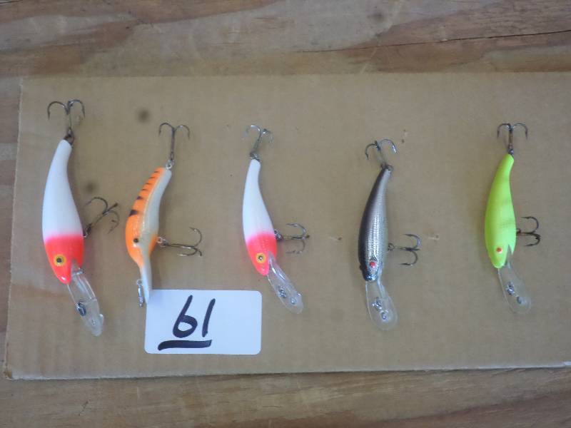 lot 61 image: (5) Assorted Crankbait Lures ...