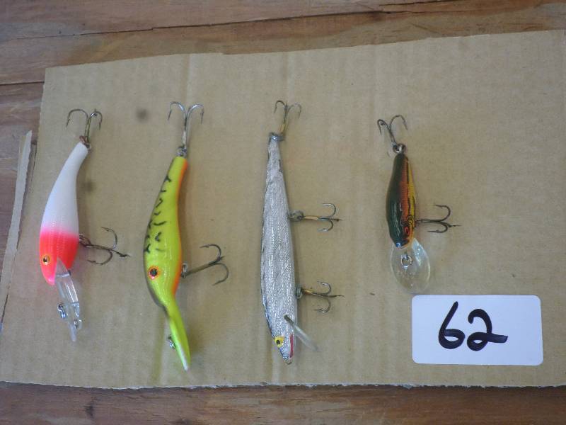 lot 62 image: (4) Assorted Crankbait Lures ...