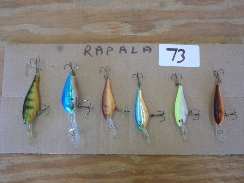 lot 73 image: (6) Rapala Crankbait Lures ...
